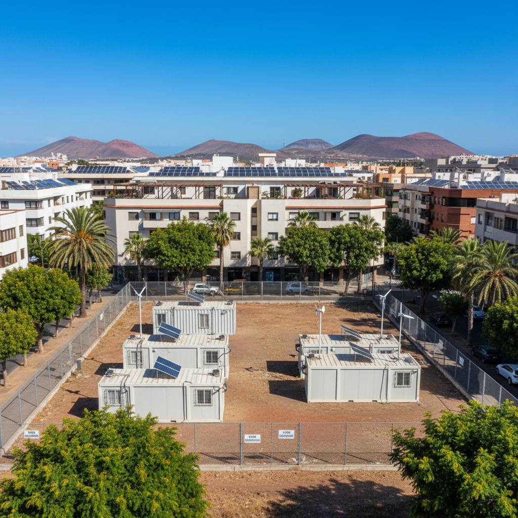 Uso provisional para contendores en parcela urbana